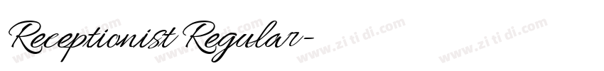 Receptionist Regular字体转换